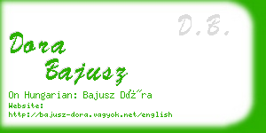 dora bajusz business card